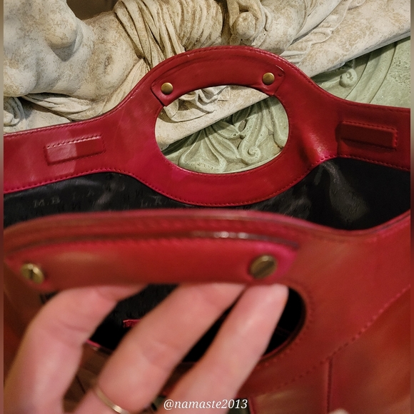 L.A.M.B. by Gwen Stefani Leather Convertable Clutch / Laptop / Handbag #728 - Picture 7 of 17